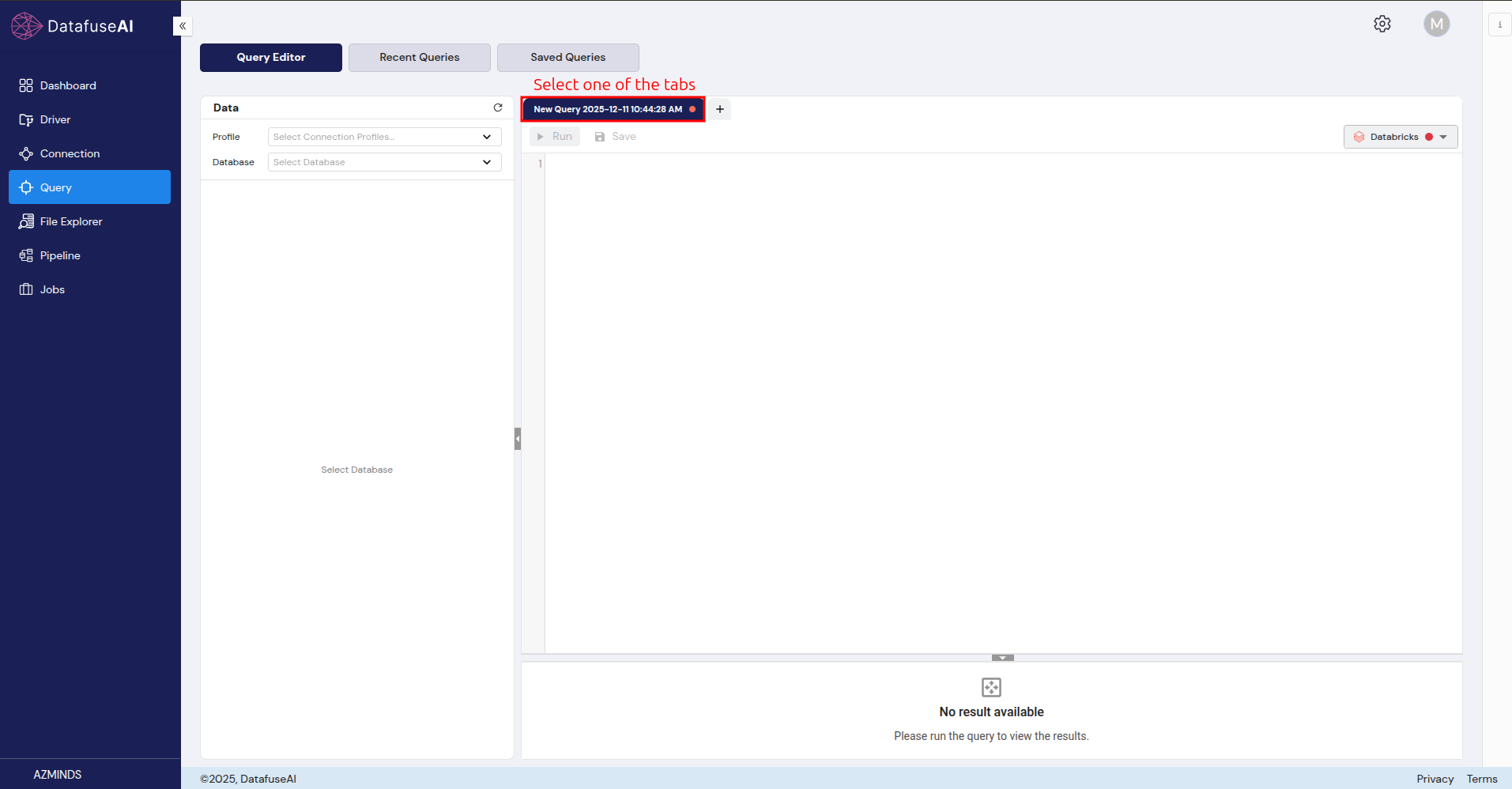Navigate Query Editor